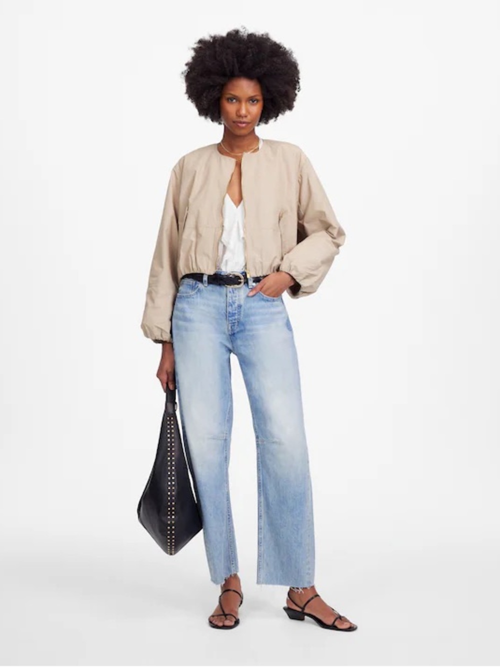 Madewell The Darted Barrel-Leg Jean in Edmonson Wash Rigid Size 31